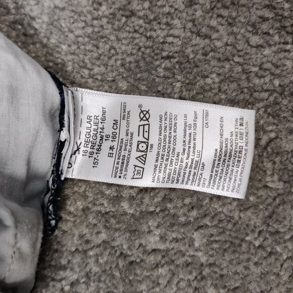 GAP Kids Dark Blue Chino Pants Size 16 Back To School Uniform - Picture 6 of 11